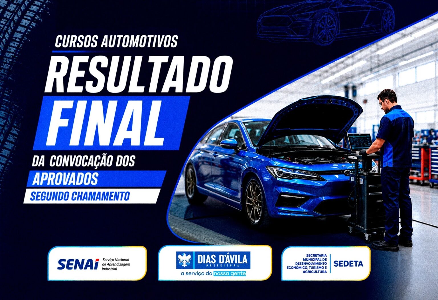 Prefeitura divulga 2º chamamento para cursos gratuitos de qualificação profissional na área automotiva